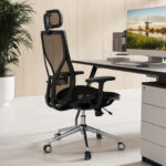 Ergonomic Mesh Executive Chair with Adjustable Lumbar and Reclining Design