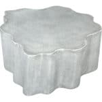 Antique Silver Aluminum Coffee Table with Modern Boho Chic Design