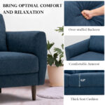 Upholstered Sofa and Chair Set with Removable Cushion Covers (Set of 2)