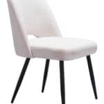 Ivory Shearling Style Dining Chairs with Steel Legs (Set of 2) 20 Ivory Shearling Style Dining Chairs with Steel Legs (Set of 2)