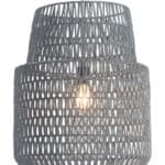 Gray Bell-Shaped Ceiling Lamp with Adjustable Cord and Zig Zag Shade 9 Gray Bell-Shaped Ceiling Lamp with Adjustable Cord and Zig Zag Shade