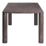 Espresso Wood Dining Table with Rubberwood Frame