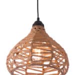 Teardrop Woven Ceiling Lamp with Adjustable Cord - Natural Finish 9 Teardrop Woven Ceiling Lamp with Adjustable Cord - Natural Finish