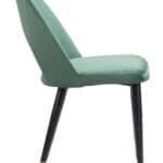 Modern Green Velvet Dining Chair with Steel Base (Set of 2) 13 Modern Green Velvet Dining Chair with Steel Base (Set of 2)