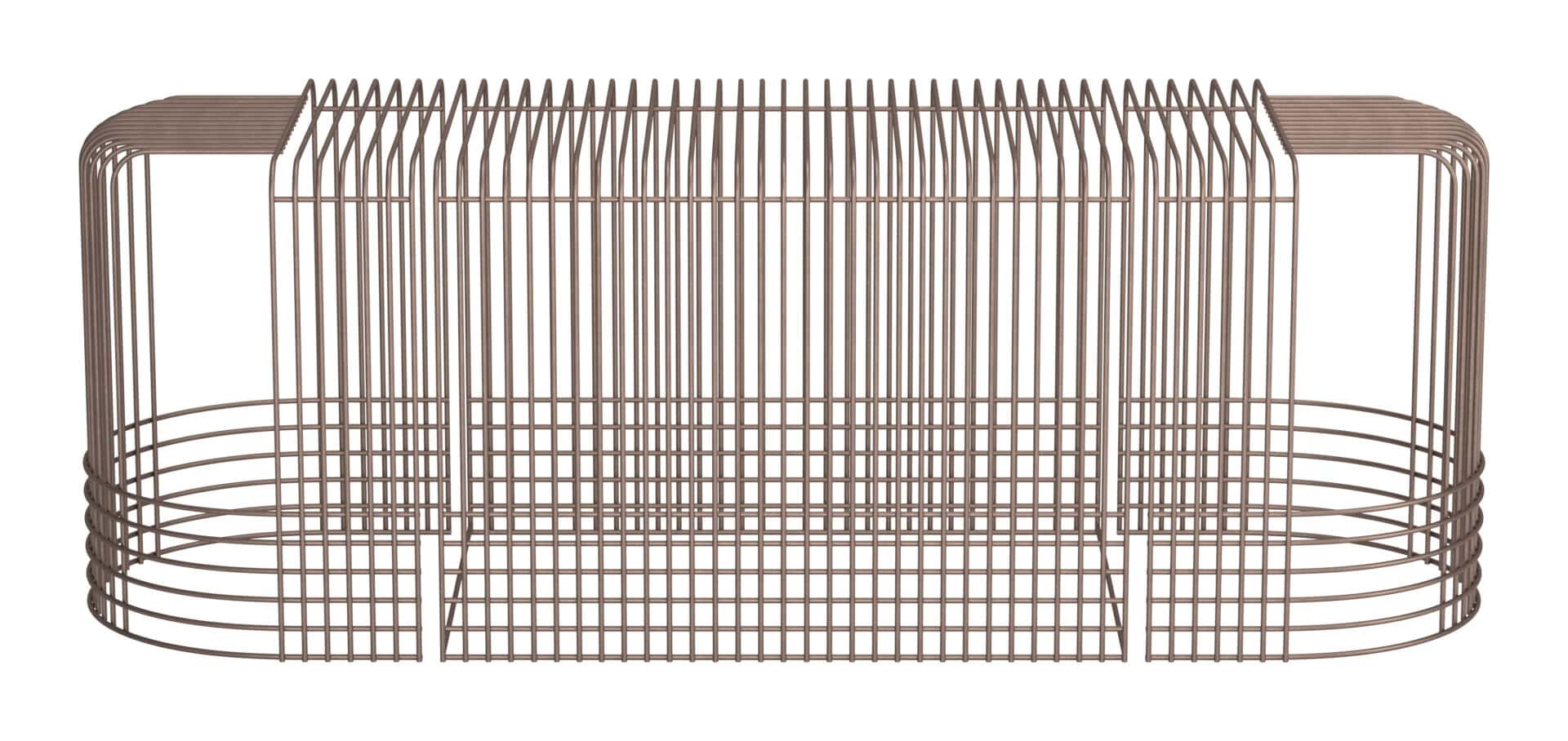 Modern Industrial Coffee Table Set with Steel Wire Frame (Set of 3) 3 Modern Industrial Coffee Table Set with Steel Wire Frame (Set of 3) - Image 3