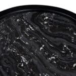 Black Marble Top Coffee Table with Wood Base, Modern Design 14 Black Marble Top Coffee Table with Wood Base, Modern Design