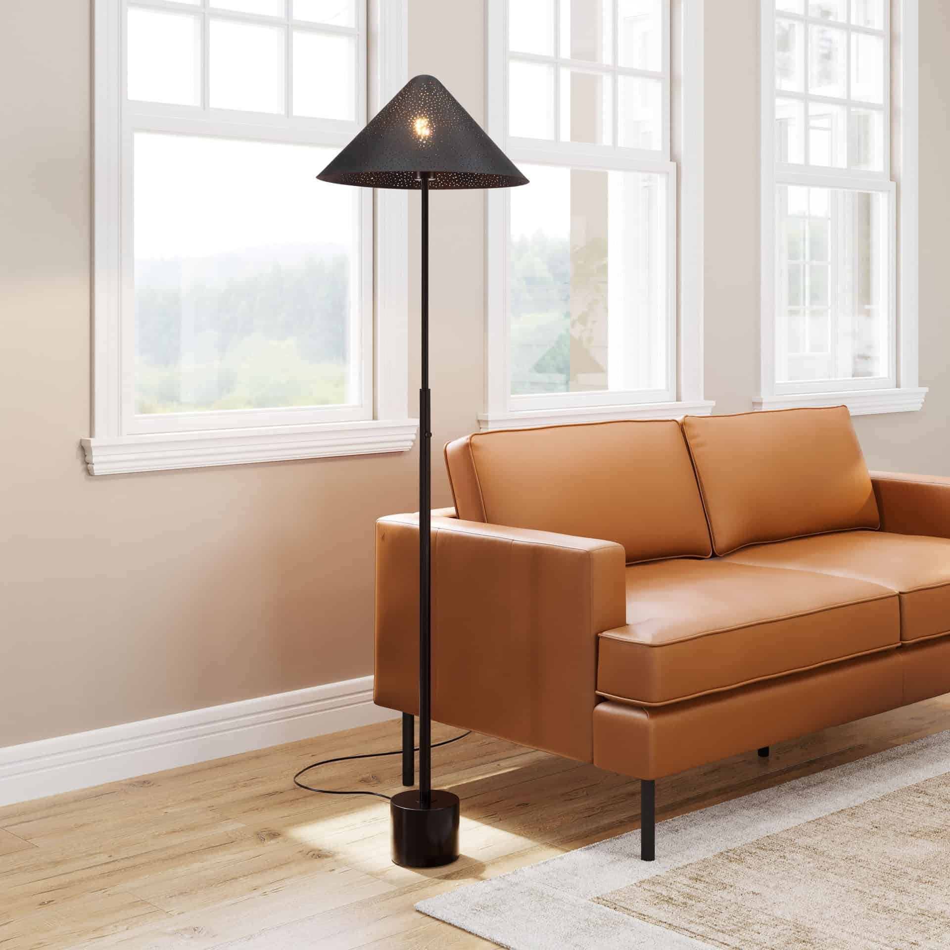 Industrial Bronze Floor Lamp with Dimmable Rotary Switch 7 Industrial Bronze Floor Lamp with Dimmable Rotary Switch