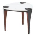 Multicolor End Table with Sintered Stone Top and Steel Legs 6 Multicolor End Table with Sintered Stone Top and Steel Legs