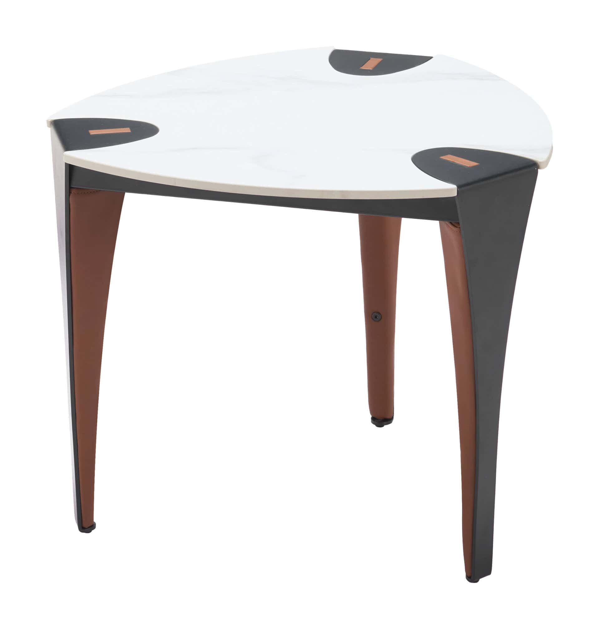 Multicolor End Table with Sintered Stone Top and Steel Legs 6 Multicolor End Table with Sintered Stone Top and Steel Legs