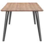 Walnut Laminate Rectangular Dining Table with Black Steel Legs 12 Walnut Laminate Rectangular Dining Table with Black Steel Legs