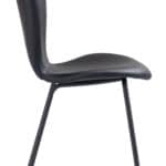 Mid-Century Modern Black Faux Leather Dining Chairs (Set of 2) 12 Mid-Century Modern Black Faux Leather Dining Chairs (Set of 2)