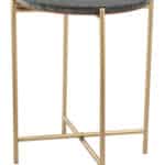 Gray and Gold Round Modern Glam Steel Frame Side Table 10 Gray and Gold Round Modern Glam Steel Frame Side Table