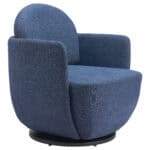 Blue Swivel Chair with Boucle Fabric and 360-Degree Base 13 Blue Swivel Chair with Boucle Fabric and 360-Degree Base