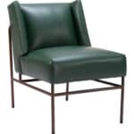 Modern Green Vinyl Accent Chair with Steel Base 15 Modern Green Vinyl Accent Chair with Steel Base