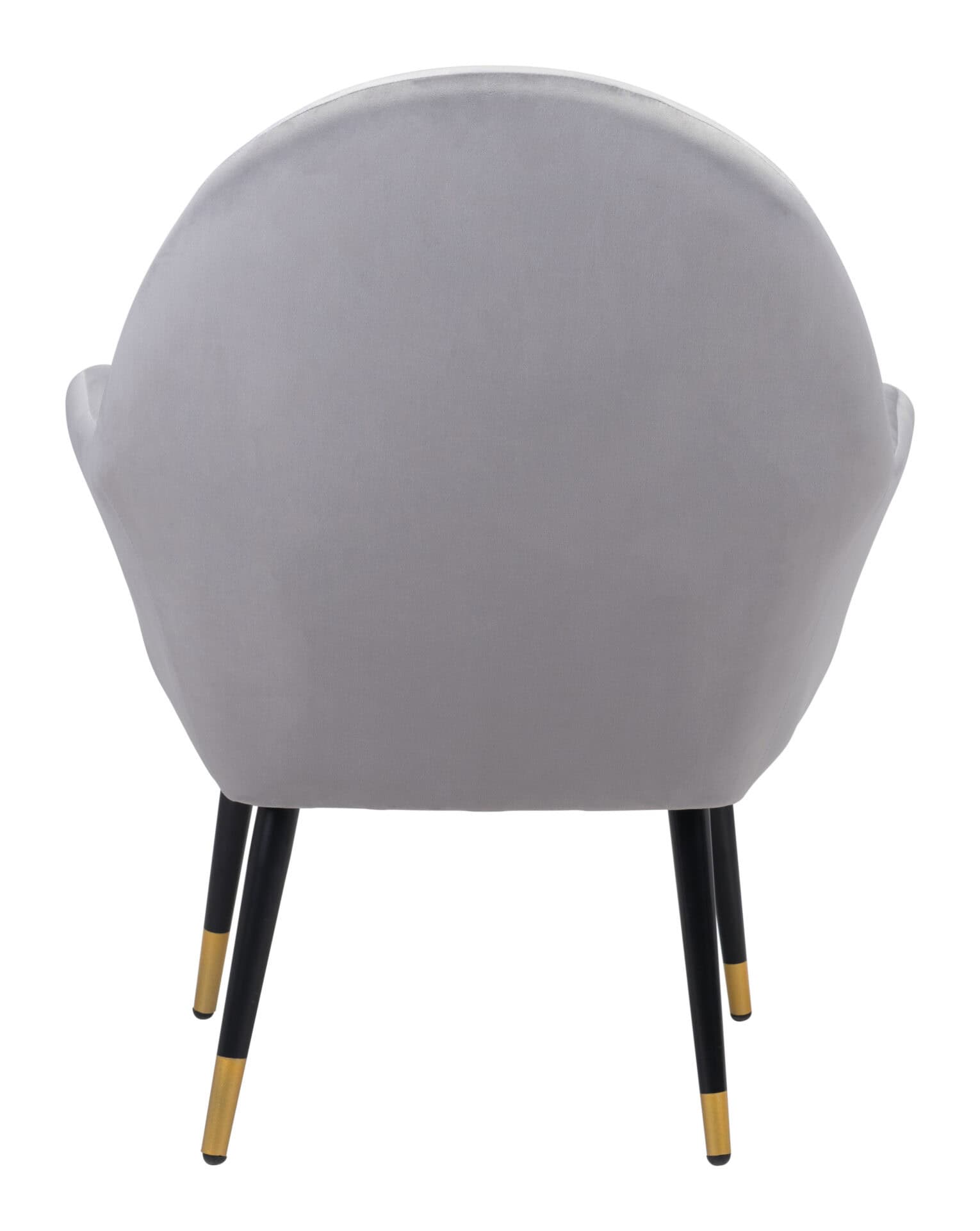Gray Velvet Boho Accent Chair with Steel Legs and Armrest Support 6 Gray Velvet Boho Accent Chair with Steel Legs and Armrest Support - Image 6