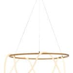 Modern Brass Ceiling Lamp with Adjustable LED Tube Design