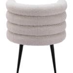 Teddy Fabric Dining Chair with Steel Frame in Misty Gray 11 Teddy Fabric Dining Chair with Steel Frame in Misty Gray