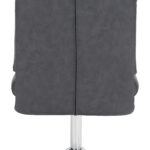 Modern Gray Swivel Chair with Chrome Base for Small Spaces