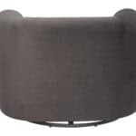 Gray Swivel Chair with Velvet Fabric and Armrest Support 11 Gray Swivel Chair with Velvet Fabric and Armrest Support