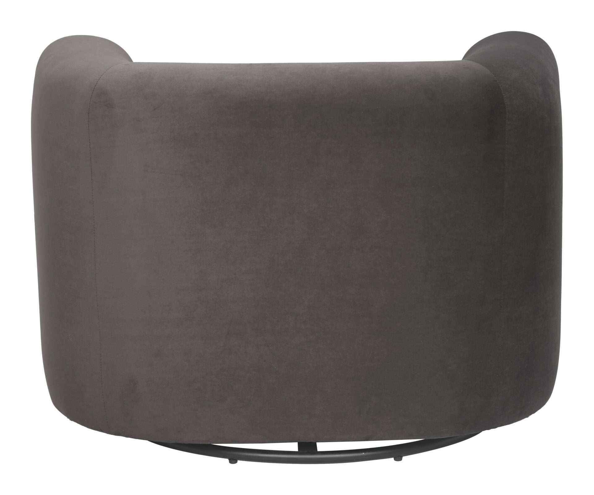 Gray Swivel Chair with Velvet Fabric and Armrest Support 4 Gray Swivel Chair with Velvet Fabric and Armrest Support - Image 4
