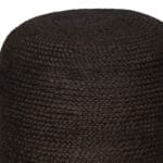 Boho Chic Braided Ottoman with Jute Legs, 18" High