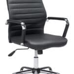Classic Black Faux Leather Office Chair with Adjustable Height and Swivel 10 Classic Black Faux Leather Office Chair with Adjustable Height and Swivel