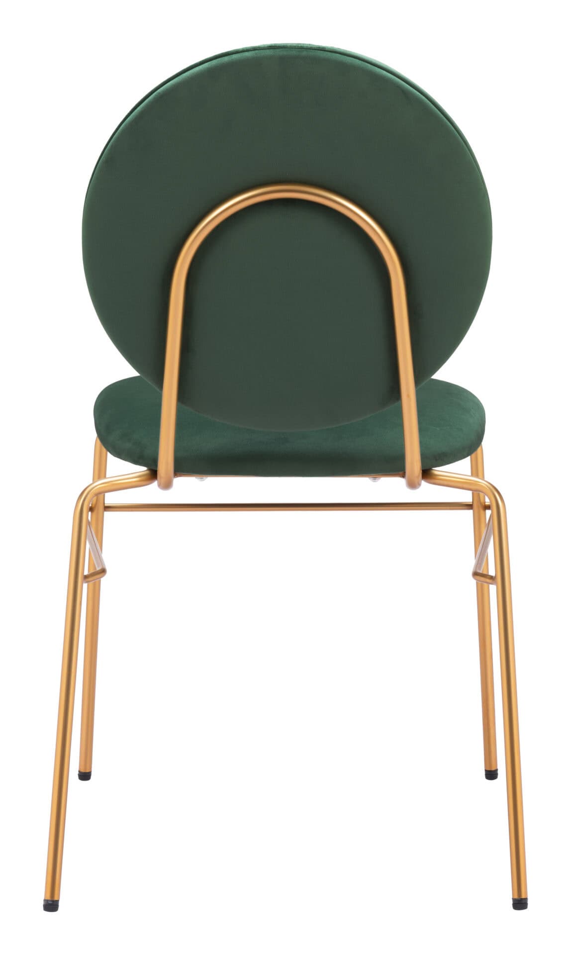 Green Velvet Counter Stool with Gold Legs and Footrest (Set of 2) 6 Green Velvet Counter Stool with Gold Legs and Footrest (Set of 2) - Image 6