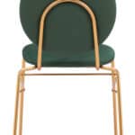 Green Velvet Counter Stool with Gold Legs and Footrest (Set of 2) 14 Green Velvet Counter Stool with Gold Legs and Footrest (Set of 2)
