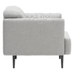 Light Gray Armchair with Modern Design and Pine Wood Legs 13 Light Gray Armchair with Modern Design and Pine Wood Legs