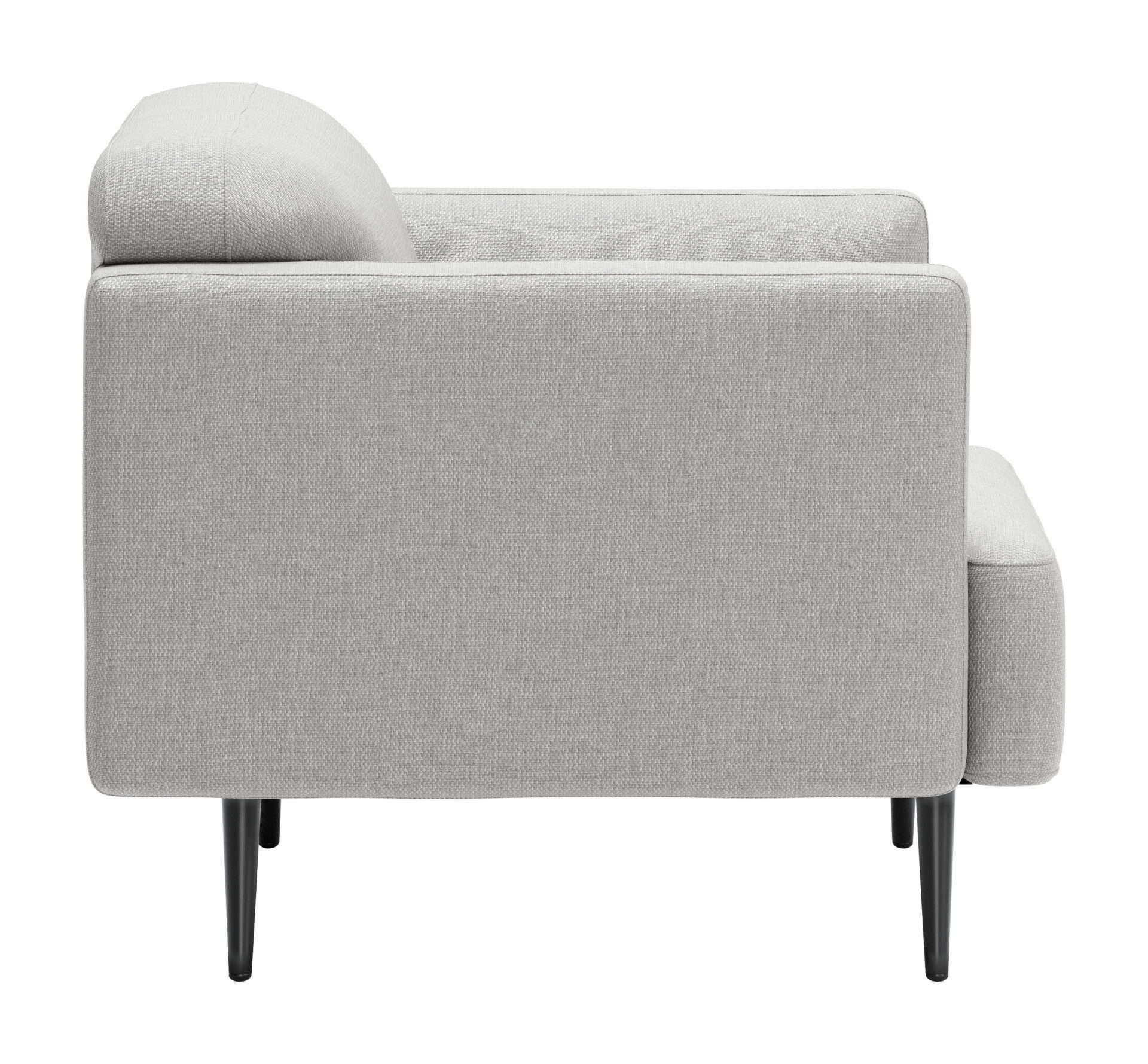 Light Gray Armchair with Modern Design and Pine Wood Legs 4 Light Gray Armchair with Modern Design and Pine Wood Legs - Image 4