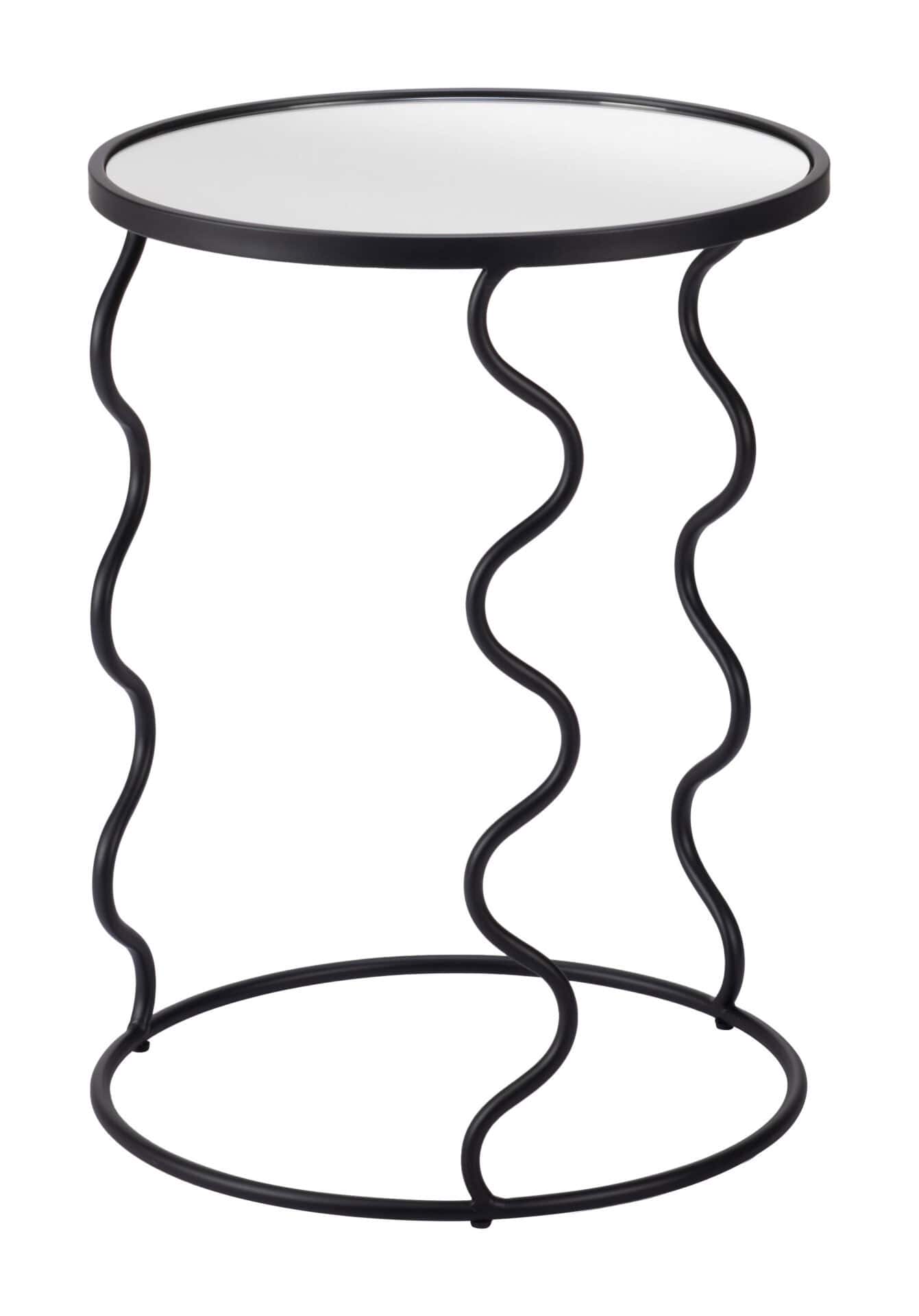 Modern Black Round Glass Top Side Table for Living Room 1 Modern Black Round Glass Top Side Table for Living Room