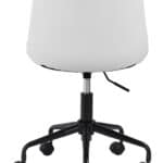 White Mid-Century Modern Office Chair with Adjustable Height and Wheels 15 White Mid-Century Modern Office Chair with Adjustable Height and Wheels
