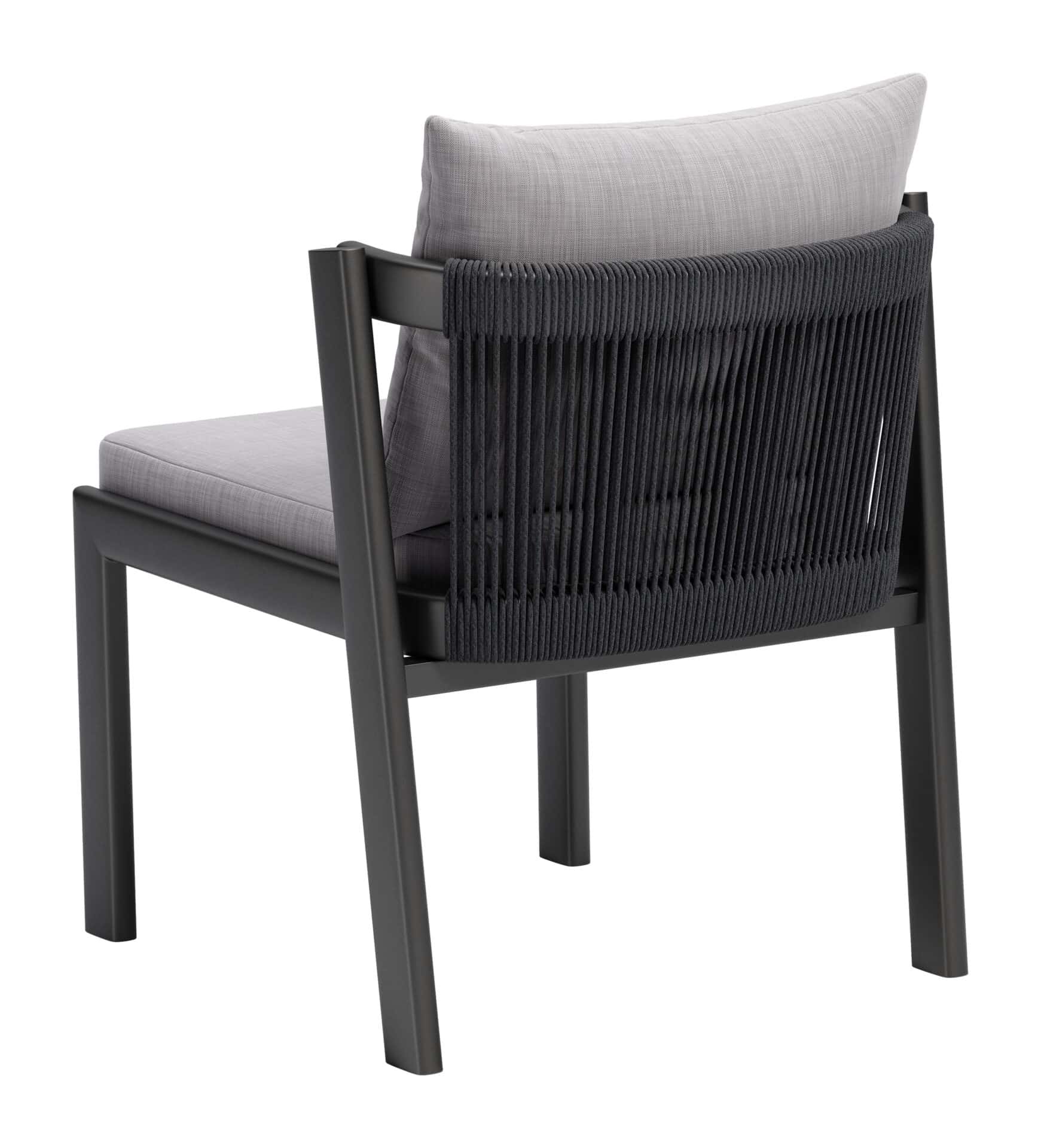 Gray Outdoor Dining Chairs Durable Aluminum Frame (Set of 2) 7 Gray Outdoor Dining Chairs Durable Aluminum Frame (Set of 2) - Image 7