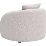 Beige Outdoor Accent Chair With Durable Aluminum Frame