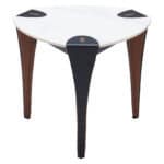 Multicolor End Table with Sintered Stone Top and Steel Legs 7 Multicolor End Table with Sintered Stone Top and Steel Legs