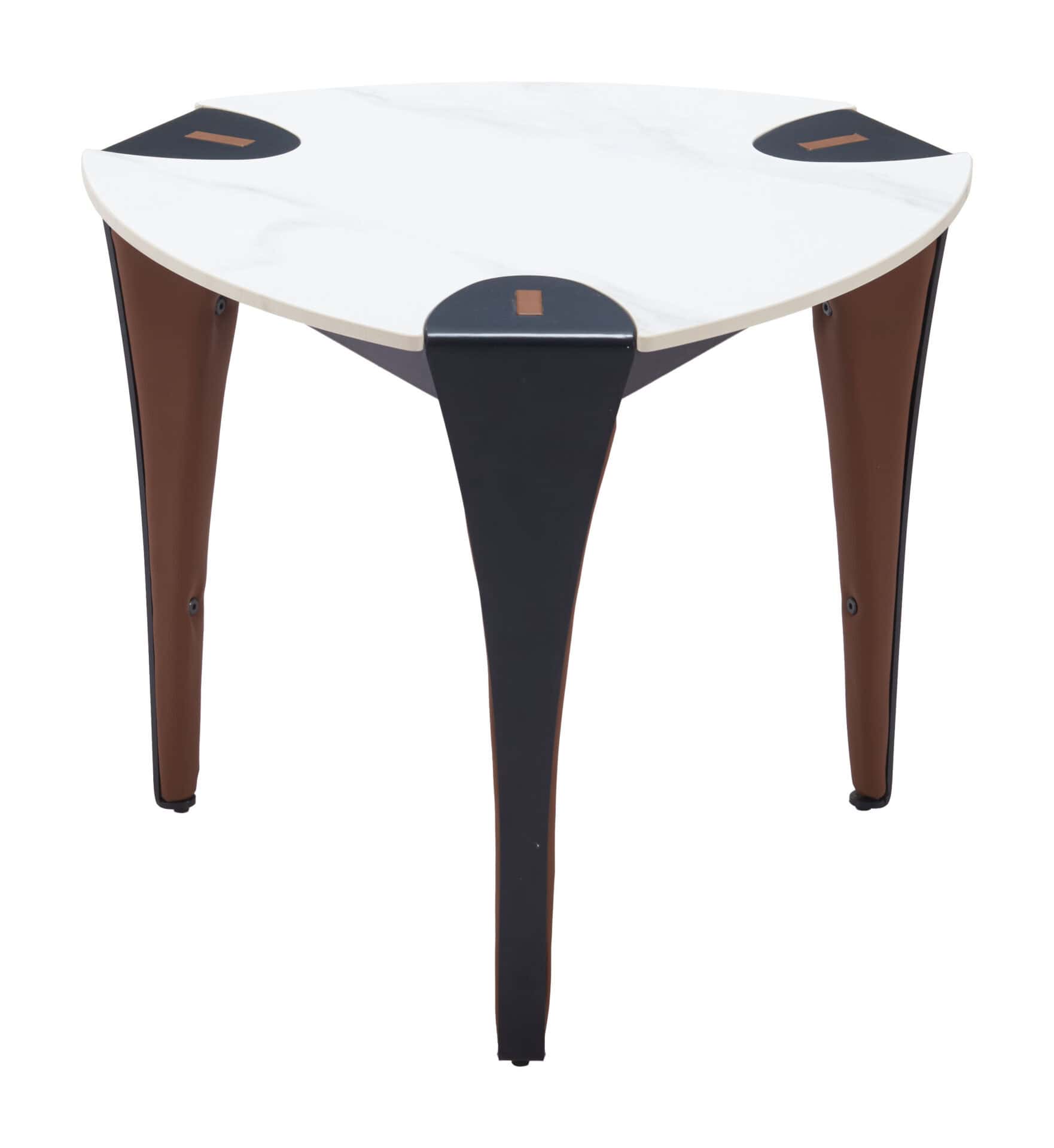 Multicolor End Table with Sintered Stone Top and Steel Legs 2 Multicolor End Table with Sintered Stone Top and Steel Legs - Image 2