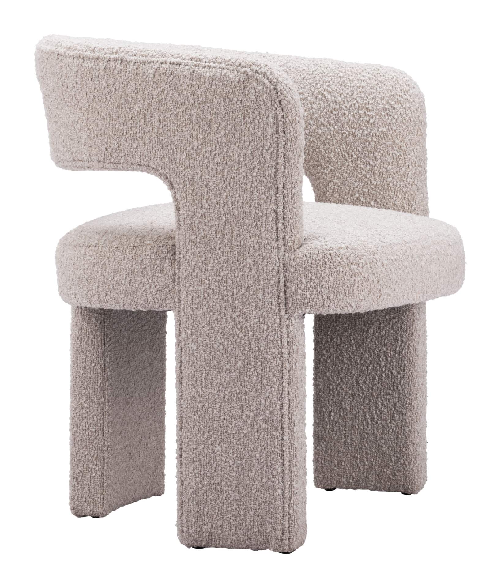Sandy Beige Modern Accent Chair with Shearling Fabric and Armrest Support 7 Sandy Beige Modern Accent Chair with Shearling Fabric and Armrest Support - Image 7