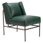 Modern Green Vinyl Accent Chair with Steel Base 10 Modern Green Vinyl Accent Chair with Steel Base