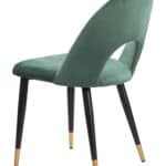 Modern Green Velvet Dining Chair with Steel Base (Set of 2) 16 Modern Green Velvet Dining Chair with Steel Base (Set of 2)