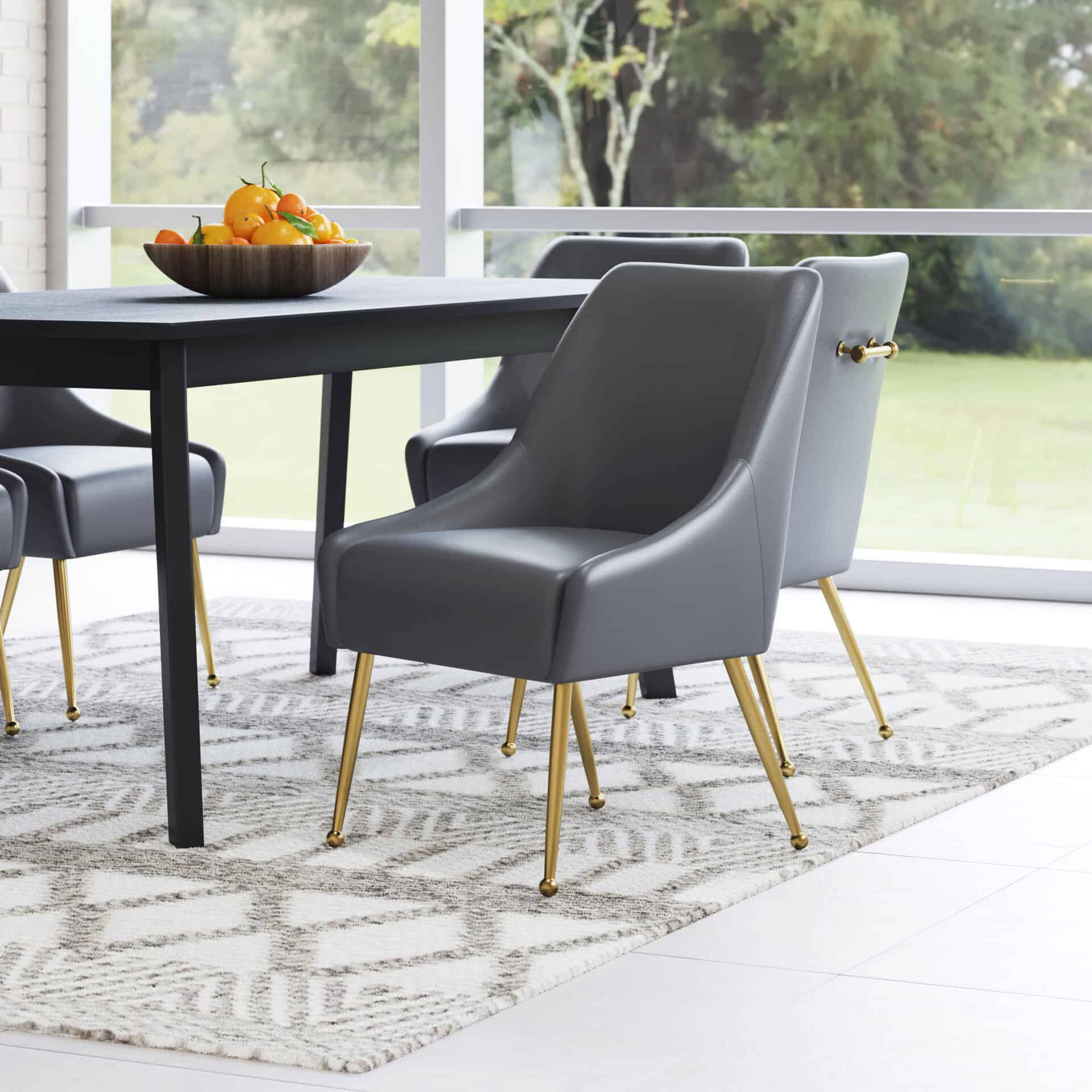 Gray & Gold Upholstered Armchair with Cushion and Metal Legs 1 Gray & Gold Upholstered Armchair with Cushion and Metal Legs