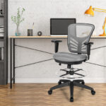 Ergonomic Drafting Chair with Adjustable Armrests and Footrest