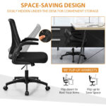 Ergonomic Swivel Mesh Office Chair with Foldable Backrest Black 13 Ergonomic Swivel Mesh Office Chair with Foldable Backrest Black