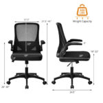 Ergonomic Swivel Mesh Office Chair with Foldable Backrest Black 12 Ergonomic Swivel Mesh Office Chair with Foldable Backrest Black