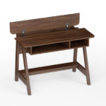 Vintage Writing Desk with Hidden Storage and Open Shelves 10 Vintage Writing Desk with Hidden Storage and Open Shelves