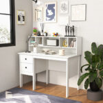 48 Inch Computer Desk with Hutch Drawers and Charging Station 15 48 Inch Computer Desk with Hutch Drawers and Charging Station