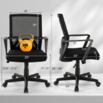 Ergonomic Black Desk Chair with Lumbar Support and Rocking Function