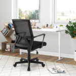 Ergonomic Black Desk Chair with Lumbar Support and Rocking Function
