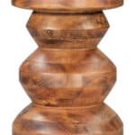 Walnut Acacia Minimalist Round Side Table for Living Room 6 Walnut Acacia Minimalist Round Side Table for Living Room