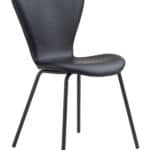 Mid-Century Modern Black Faux Leather Dining Chairs (Set of 2) 11 Mid-Century Modern Black Faux Leather Dining Chairs (Set of 2)