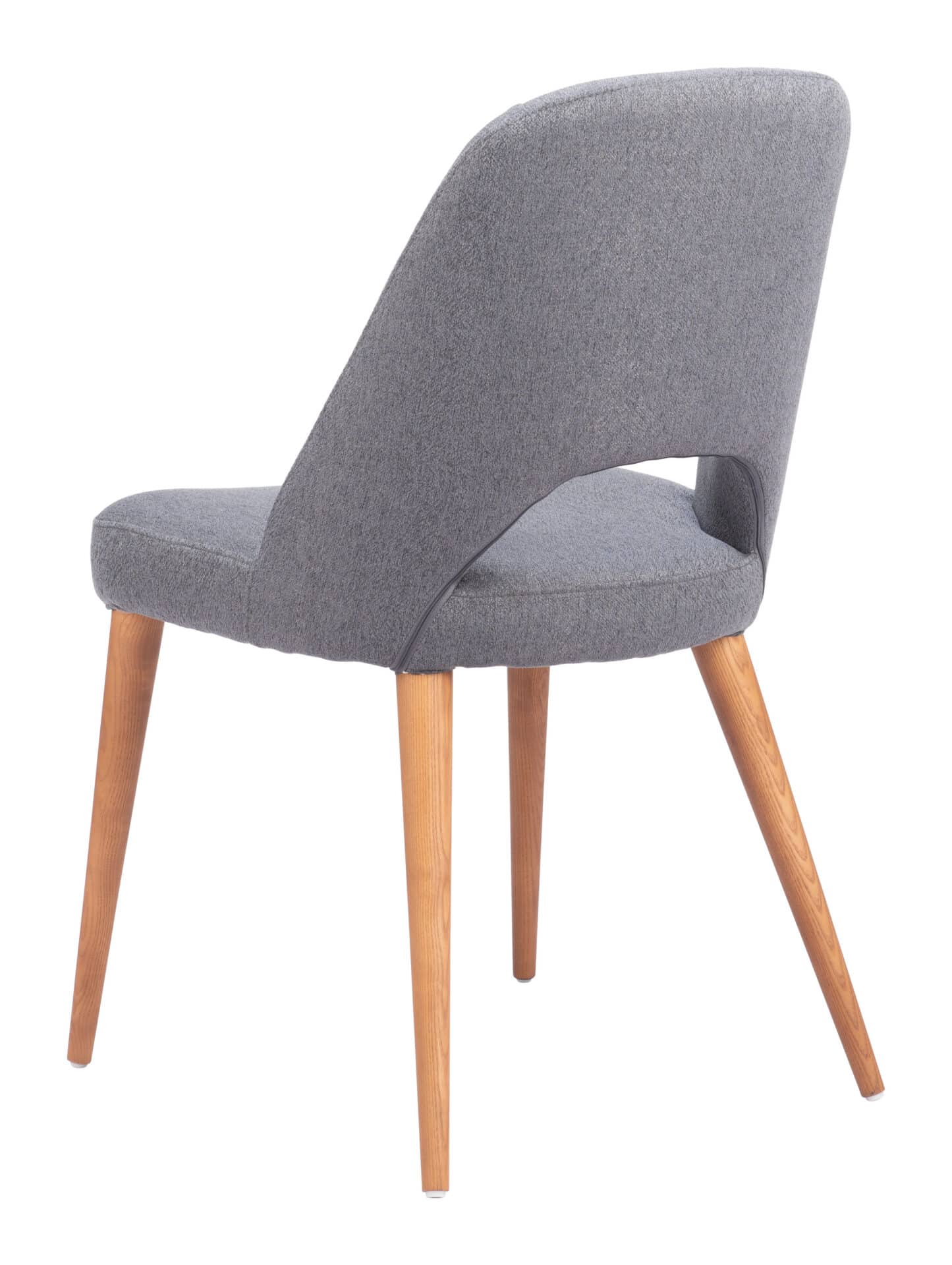 Modern Gray Dining Chair with Ash Wood Legs (Set of 2) 5 Modern Gray Dining Chair with Ash Wood Legs (Set of 2) - Image 5